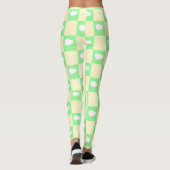 Leggings Motif en damier de Pâques avec blanc Chick Motif (Dos)
