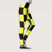 Leggings Motif en damier noir et jaune foncé (Droite)