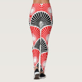 Leggings Motif en demi-cercle noir et rouge (Dos)
