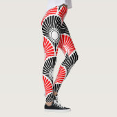 Leggings Motif en demi-cercle noir et rouge (Droite)