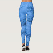 Leggings Motif en granit bleu, marbre bleu, pierre bleue (Dos)