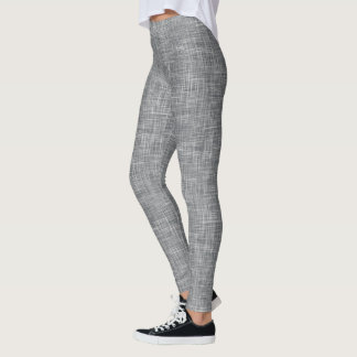 Leggings Motif en lin tweed gris foncé