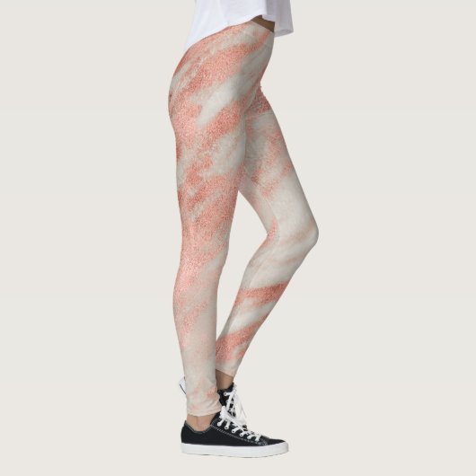 Leggings Motif en marbre Abstrait rose glam (Droite)