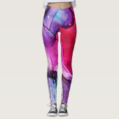 Leggings Motif en marbre coloré mignon (Devant)