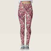 Leggings Motif en marbre de mosaïque rose (Devant)