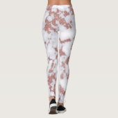 Leggings Motif en marbre de Parties scintillant en or rose  (Dos)
