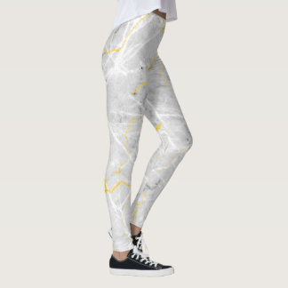 Leggings Motif en marbre gris foncé