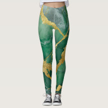 Motif en marbre vert avec or