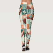 Leggings Motif en mosaïque abstrait et géométrique. (Dos)