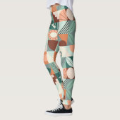 Leggings Motif en mosaïque abstrait et géométrique. (Gauche)
