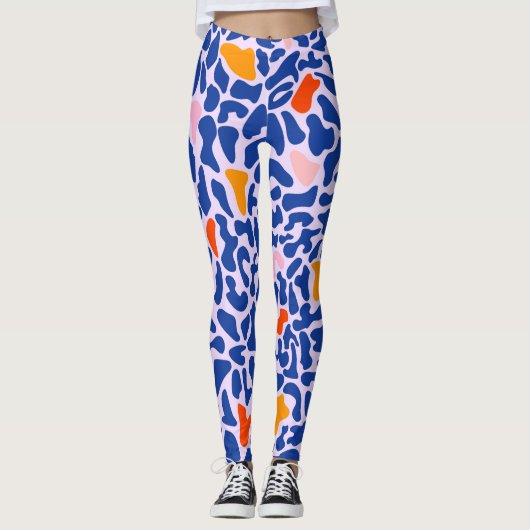 Leggings motif en mosaïque Abstraite (Devant)