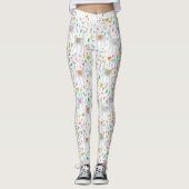 Leggings Motif en pastel mignon de lama (Devant)