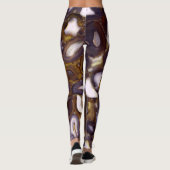 Leggings Motif en pierre blanche Brown violet (Dos)