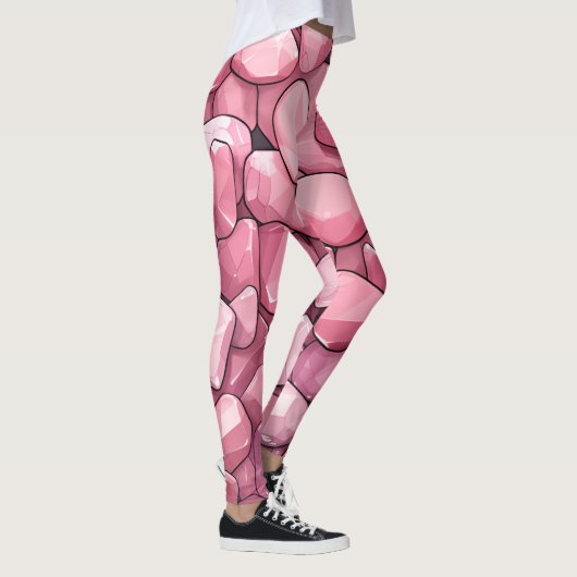 Leggings Motif en pierre rose (Droite)
