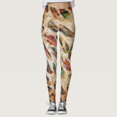 Leggings Motif en plumes de Boho (Devant)