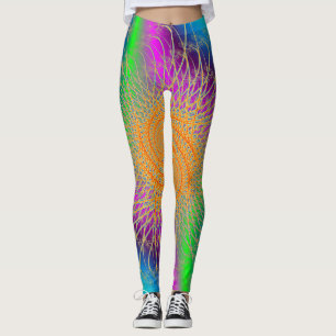 Leggings Motif en spirale coloré