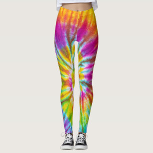 Leggings Motif en spirale couleur arc-en-ciel