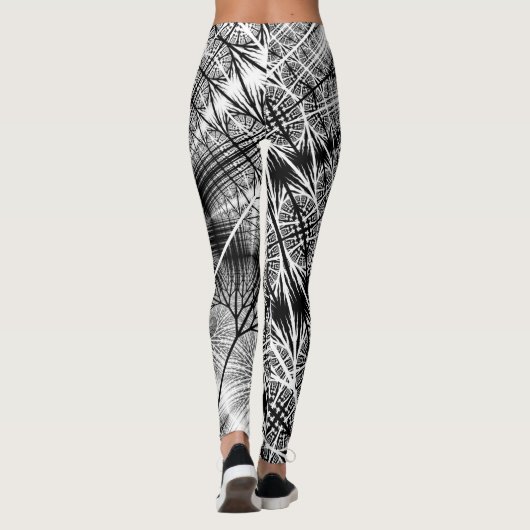 Leggings Motif en spirale transparent mystique de forêt de (Dos)