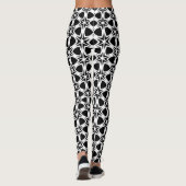 Leggings Motif en treillis noir et blanc (Dos)