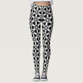 Leggings Motif en treillis noir et blanc (Devant)