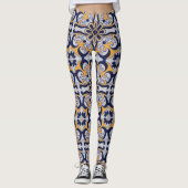 Leggings Motif en tuiles portugaises (Devant)
