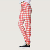Leggings motif en vichy rouge et blanc (Gauche)
