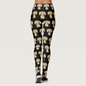 Leggings Motif enduit doux crème de chien de bande dessinée (Dos)