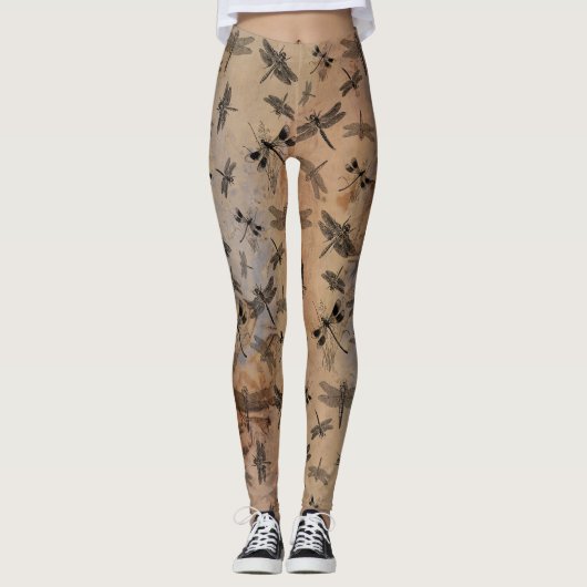 Leggings Motif Entomologie vintage (Devant)