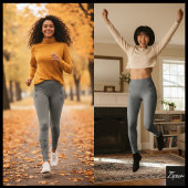 Leggings Motif entrelacé - gris et noir