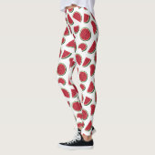Leggings Motif Estival de Tranche de Pastèque (Gauche)