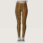 Leggings Motif ethnique dans les tons marron (Devant)