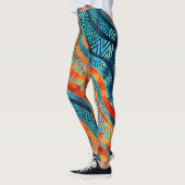 Leggings Motif ethnique tribal onduleux de Boho (Gauche)