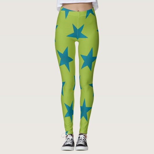 Leggings Motif Étoiles Dorées 20 (Devant)