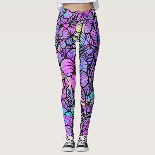 Leggings Motif Exotic Tropical Fest (Devant)