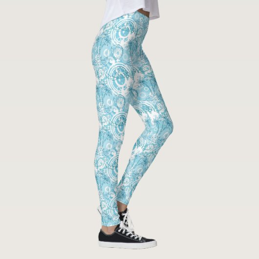 Leggings motif exotique d'océan (Droite)