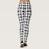 Leggings Motif Expressions de chats noirs mignons (Dos)