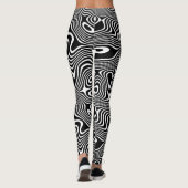 Leggings Motif Fâcheux Black/White Swirling (Dos)