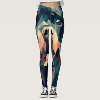 Leggings Motif fantaisiste de fleurs sauvages à l'aquarelle