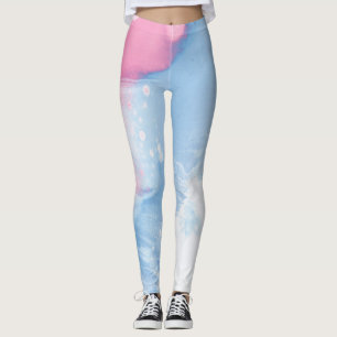Leggings Motif fantaisiste de fleurs sauvages à l'aquarelle