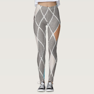 Leggings Motif fantaisiste de fleurs sauvages à l'aquarelle