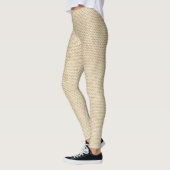 Leggings Motif Faux burlap (Gauche)
