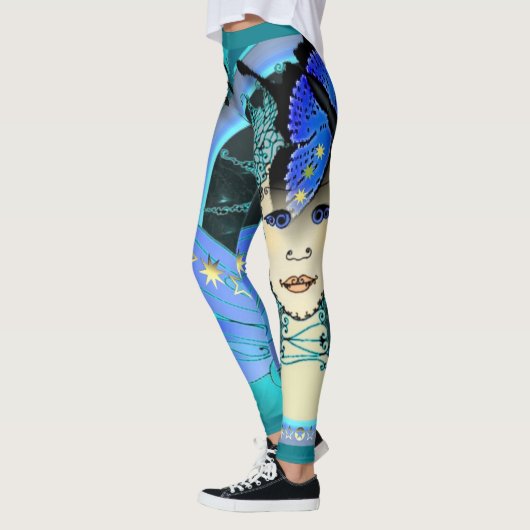Leggings Motif féerique d'étoile bleue des guêtres W. de (Gauche)