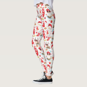Leggings motif Festive Christmas Beach Père Noël