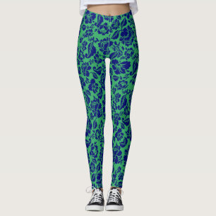 Leggings motif feuille.13.bw Green BG