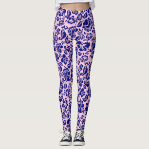 Leggings motif feuille.13.bw Lpink BG