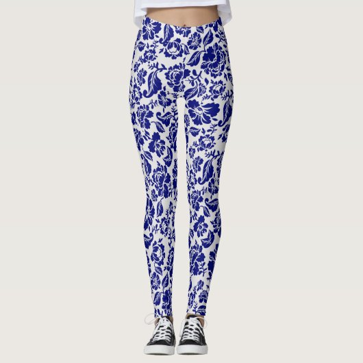 Leggings motif feuille.13.bw Off white BG (Devant)