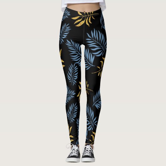 Leggings Motif feuille 17 (Devant)