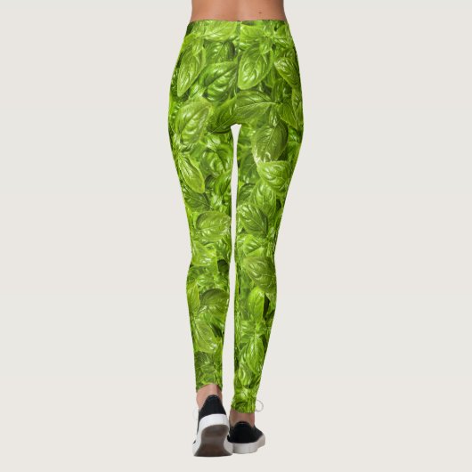 Leggings Motif Feuille Basil (Dos)