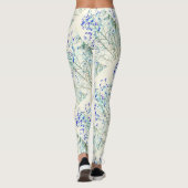 Leggings motif feuille bleue (Dos)