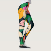 Leggings Motif feuille coloré, dynamique (Droite)